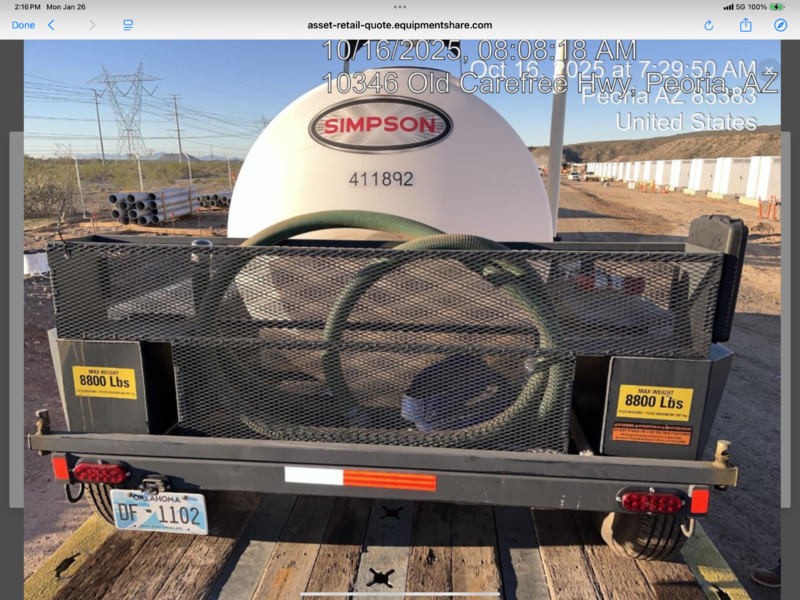 Simpson Water Truck 500 Gallon