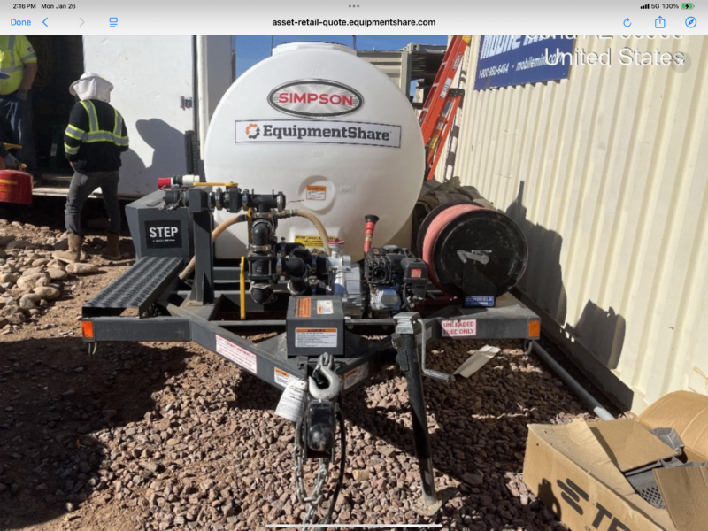 Simpson Water Truck 500 Gallon